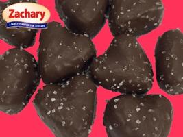 Zachary Valentine Dark Chocolate Sea Salt Caramel Hearts 1lb 